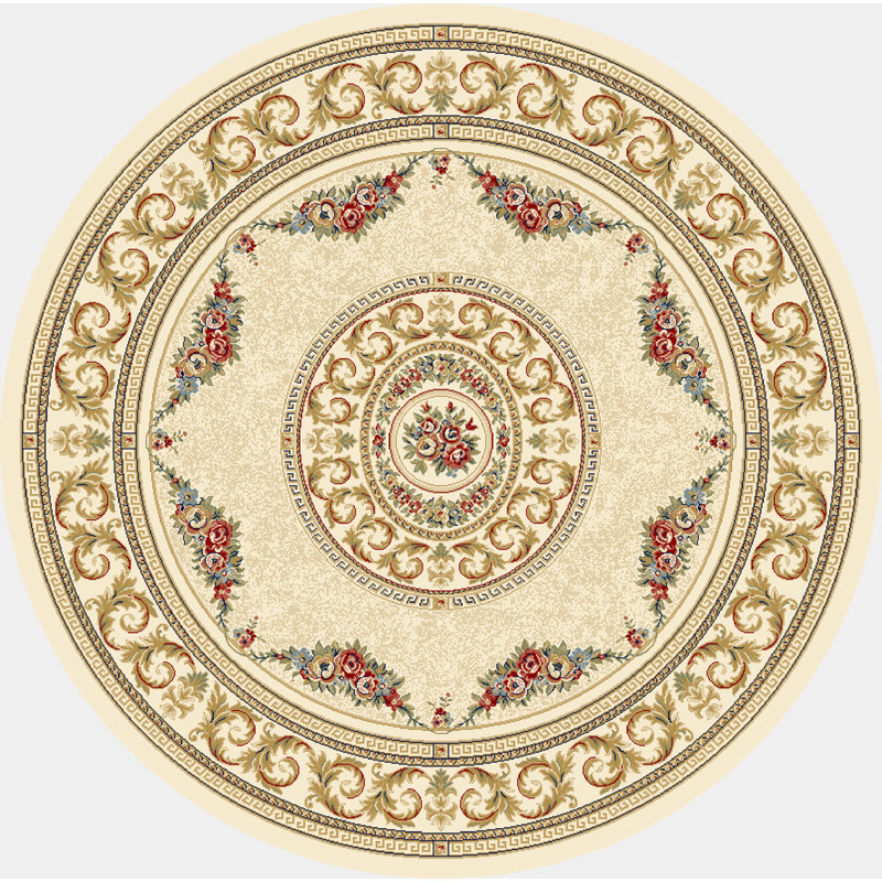 Tapis ivoire Attell, Rond 5 pi 3 po