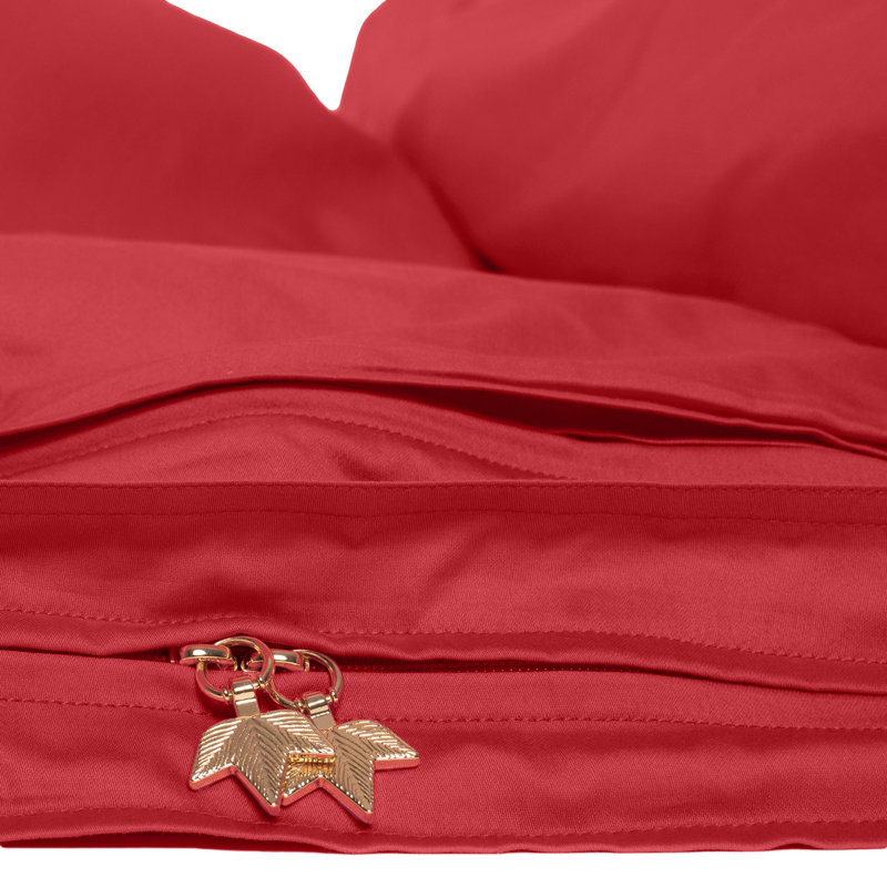 Housse de couette 100% coton percale, Housse de couette pour très grand lit, Rouge