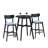 3 Pieces Round Counter Height Pub Table Set with 2 Bar Chairs-1219470269