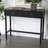 Cole And Grey Wood Handmade 2 Drawer Living Room Black Console Table With Gold Handles
