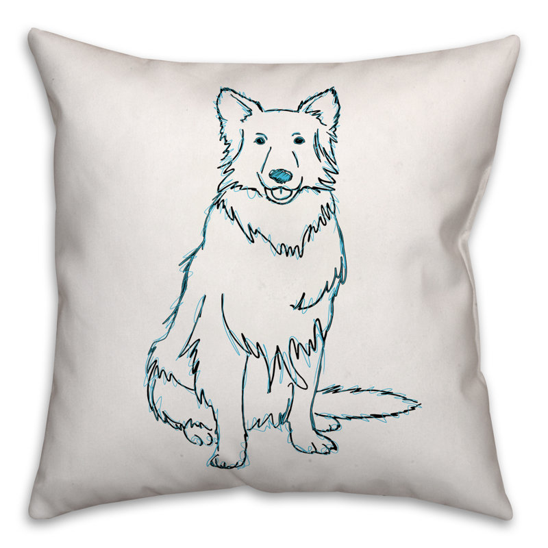 Coussin Shaggy Dog, 20 po x 20 po, Housse de coussin seulement - sans coussin