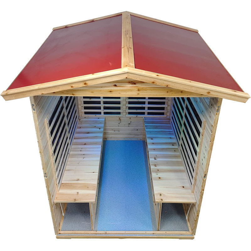Jeltyprey 4 - Person Bluetooth Compatible FAR Infrared Sauna in Fir