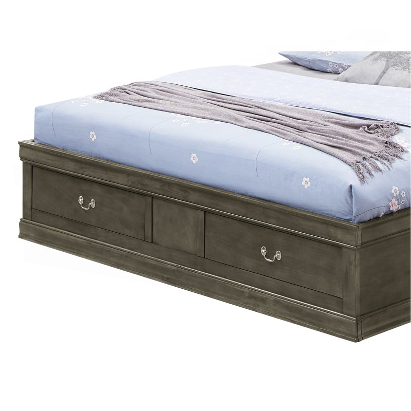Très grand lit gris intemporel pour les chambres élégantes, Très grand lit, Gris