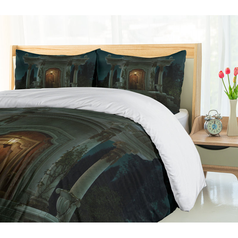 Eclectic Polyester Floral Duvet Cover, Twin Duvet Cover + 1 Sham