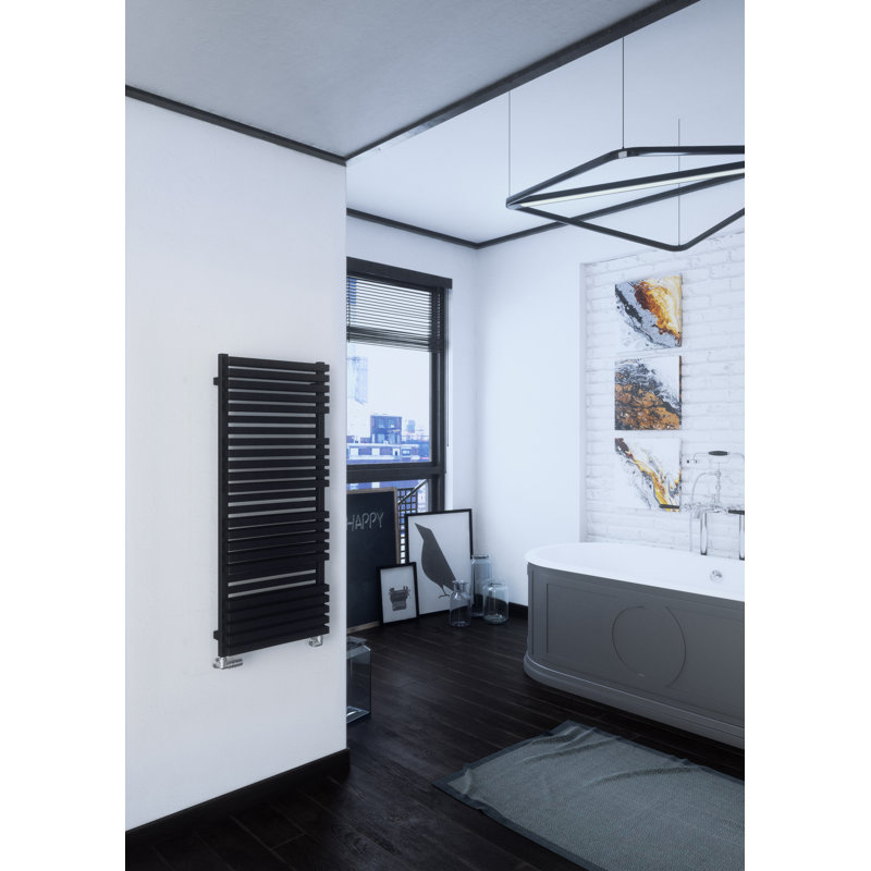 Quadrus Bold Heated Towel Rail, 118.5cm H x 45cm W x 12.2cm D 
