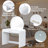39" White Makeup Vanity Table For Bedroom. Touch Screen Mirror With Lights & Drawer. Elegant Curved Design. Enough Storage Cosmetics. And Practical. Simple To Install