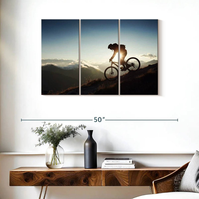 Sireci Biking Downhill, 24" H x 38" W