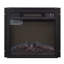 Foyer électrique encastré 45,7 cm (18 po), 1400 W, télécommande, effet flamme réaliste, verre trempé noir, chauffage de chambre, 120 V, boutons tactiles et télécommande, pour une chaleur agréable à la maison.-2083980719
