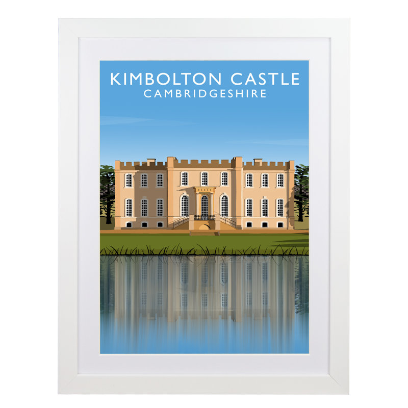 Kimbolton Castle by Richard O'Neil - Print, 43.5 cm H x 33.5 cm W x 2.2 cm D, White Wood Frame