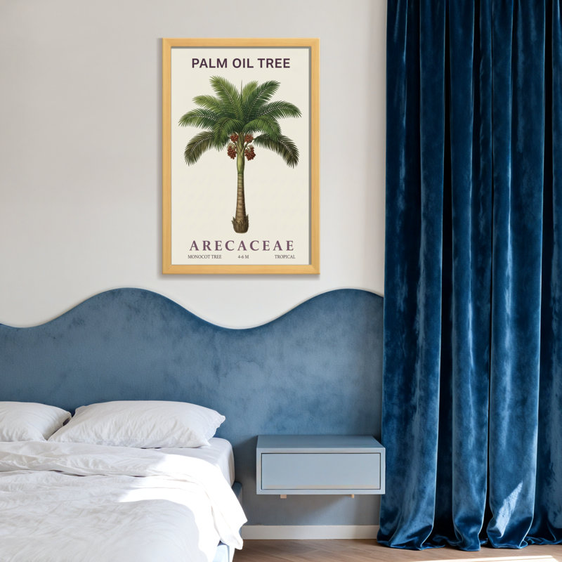 «Plants & Flowers Palm Tree Tree», reproduction d'art botanique, H 24 po x l 36 po, Toile tendue, Ne s’applique pas