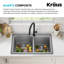 Évier de cuisine en granit à une cuve à installation double KRAUS Forteza-119559214-25954106