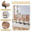 Ensemble de table à manger moderne, table de salle à manger en verre trempé et chaises pour la cuisine ou la salle à manger-552185610-552185078