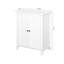 Armoire de rangement de salle de bain blanche avec portes doubles et tablette réglable