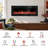 Braegger Recessed & Wall Mounted Electric Fireplace, Remote Control w/ Timer, Adjustable Flame Color & Speed-1184508123