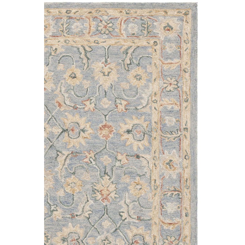 Metro 383 Hand Tufted Wool/Cotton Oriental Rug in Gray/Beige, Rectangle 6' x 9'