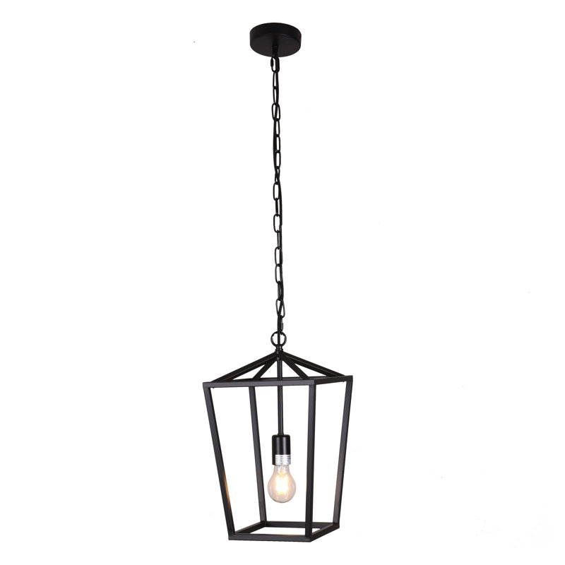 Luminaire suspendu carré lanterne 1 lumière Carlyle