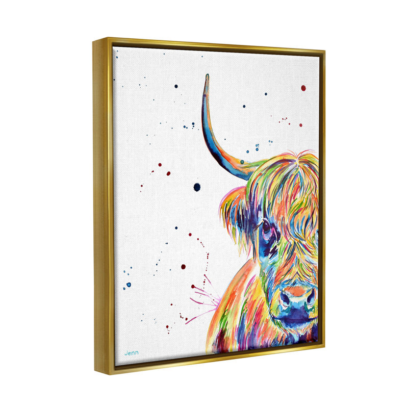 Art mural sur toile Vivant, H 21 po x l 17 po x P 1,7 po, Cadre flottant métallique doré