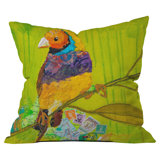 Gouldian Finch Outdoor Throw Pillow