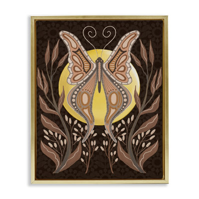  Moth & Moon Botanicals Framed Floater Canvas Wall Art by Regina Moore
