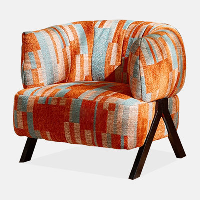 American Vintage-Style Solid Wood Living Room Sofa Chair