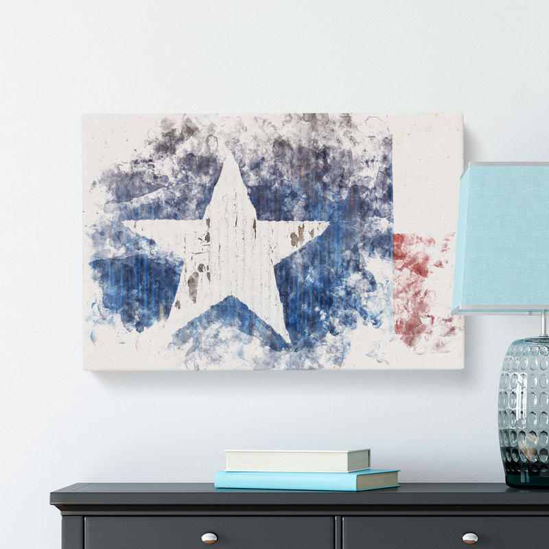 Flag Of Texas - Wrapped Canvas, 35cm H x 50cm W x 3cm D