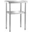Table de préparation en acier inoxydable, 61 x 46 x 91 cm, capacité de charge de 272 kg, table de travail robuste en métal avec tablette inférieure et pieds réglables, poste de travail professionnel pour cuisine, restaurant, garage ou jardin.-90976185