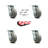 5 Inch Thermoplastic Rubber Caster Set with Roller Bearing and Swivel Lock SCC|SCC-30CS520-TPRRF-BSL-4
