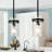 Levona 1 - Light Large Kitchen Island Pendant With Clear Hammered Glass Shade（Set of 2）-711858852