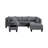 104.5" Upholstered Sofa,Chaise & Ottoman , Gray