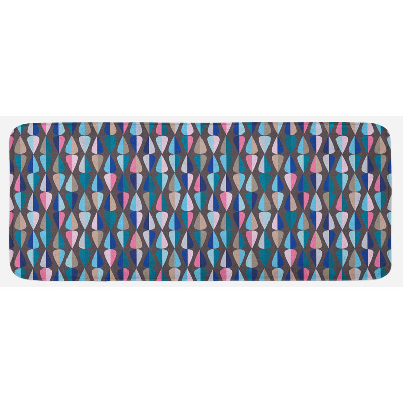 Tapis de cuisine, Bleu