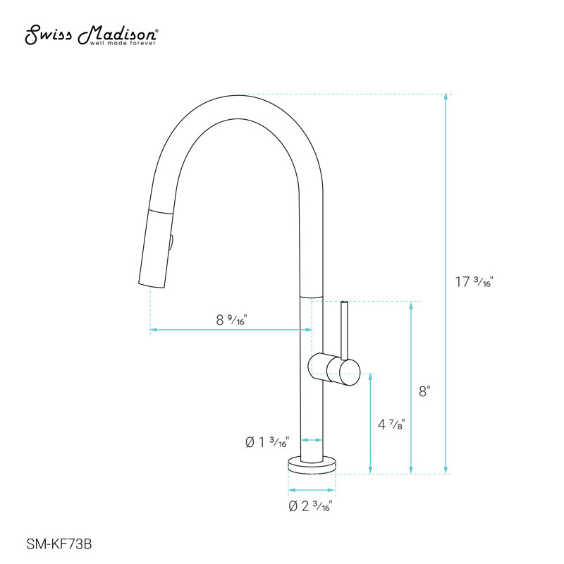 Chalet Single Handle, Pull-Down Kitchen Faucet, Matte Black