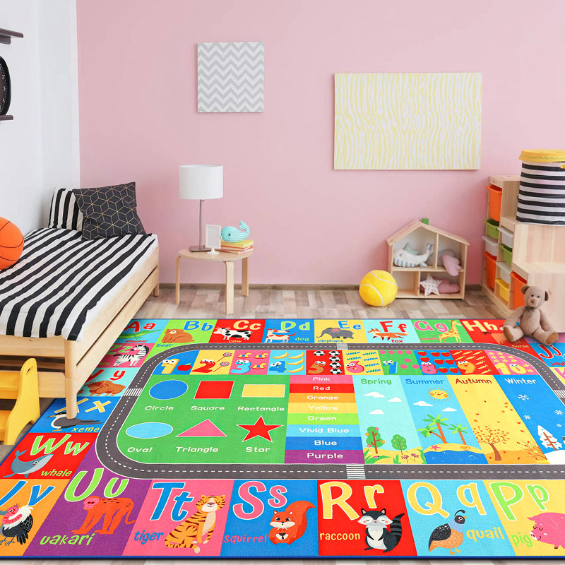 Tapis rectangulaire à usage commercial Alishah avec envers antidérapant, Rectangle 4 pi x 6 pi