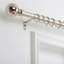 Adjustable Metal Curtain Pole with Rings & Brass Finials – Extendable Curtain Rod Set-1418454375-1418454378