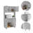 2-Piece Kitchen Set, Kitchen Island And Pantry Cabinet, Kitchen Island