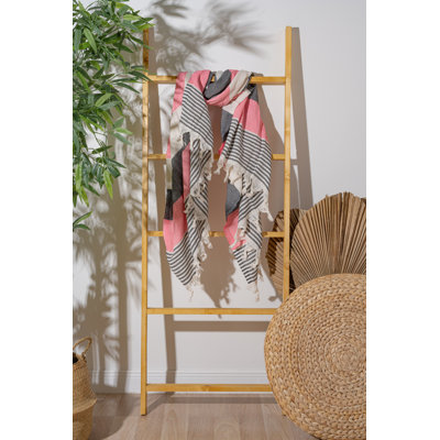 Luxueuse serviette de plage 100% coton Fouta, 39,4 po x 70,9 po | Doux et léger, 7,9 oz / pied carré | Idéal pour la plage, la piscine et le spa | Séchage rapide, entretien facile - lavage délicat à 104 ° F, séchage par culbutage à basse température