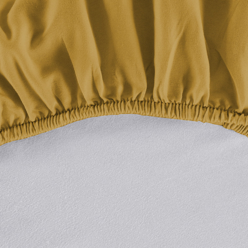 Ultra Soft 200 Thread Count Microfiber Fitted Sheet, Ochre, Single (3')