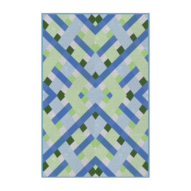 Tapis bleu Kinsella, Rectangle 5 pi x 7 pi