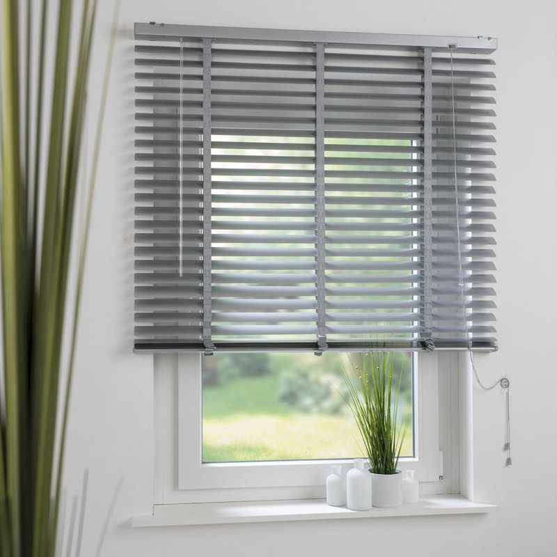 Blackout Bamboo Horizontal/Venetian Blind, 175cm L x 100cm W, Grey