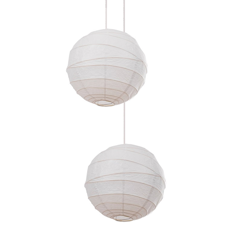 Value Packs 60cm H Paper Round Pendant Shade ( Clip On ) in White