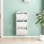 Armoire de rangement murale à chaussures en métal avec 3 tiroirs rabattables, rangement compact et élégant