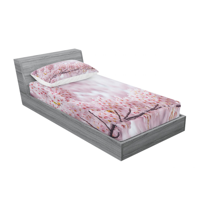 Ensemble de draps à rayures verticales, Ensemble de draps pour lit simple avec drap-housse