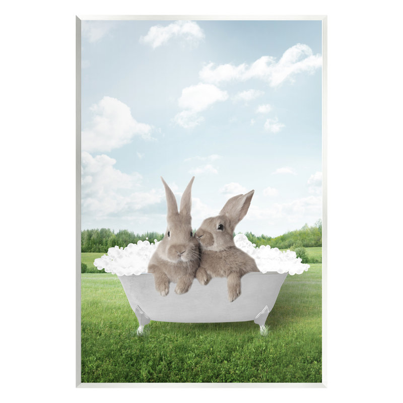 «Bubble Bath In Field On MDF» par impression à lettres et doublée, H 19 po x l 13 po x P 0,5 po