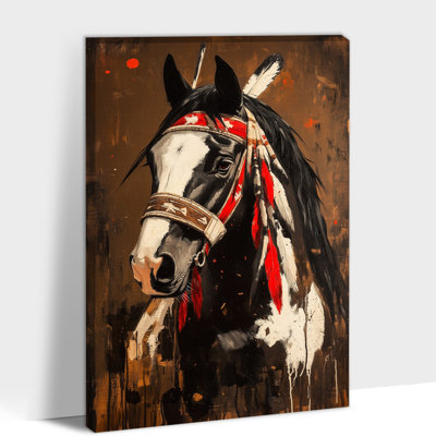 Art mural cheval GUTTATE, décoration murale photos cheval, peinture murale cheval pour le salon, art mural sur toile cheval, affiches à cheval pour bureau mural encadrées prêtes à être accrochées 12 po x 16 po