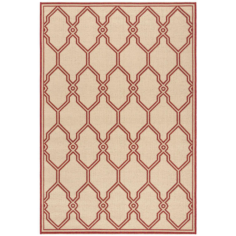 Duren Geometric Hand Woven Indoor / Outdoor Area Rug