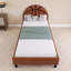 Lit plateforme à cadre en bois orange