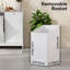 Armoire à linge avec panier amovible et tablettes réglables, armoire de rangement pour salle de bain-420505450