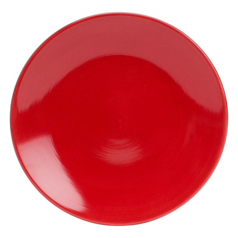 Assiette plate 11 po Wolfe, Rouge