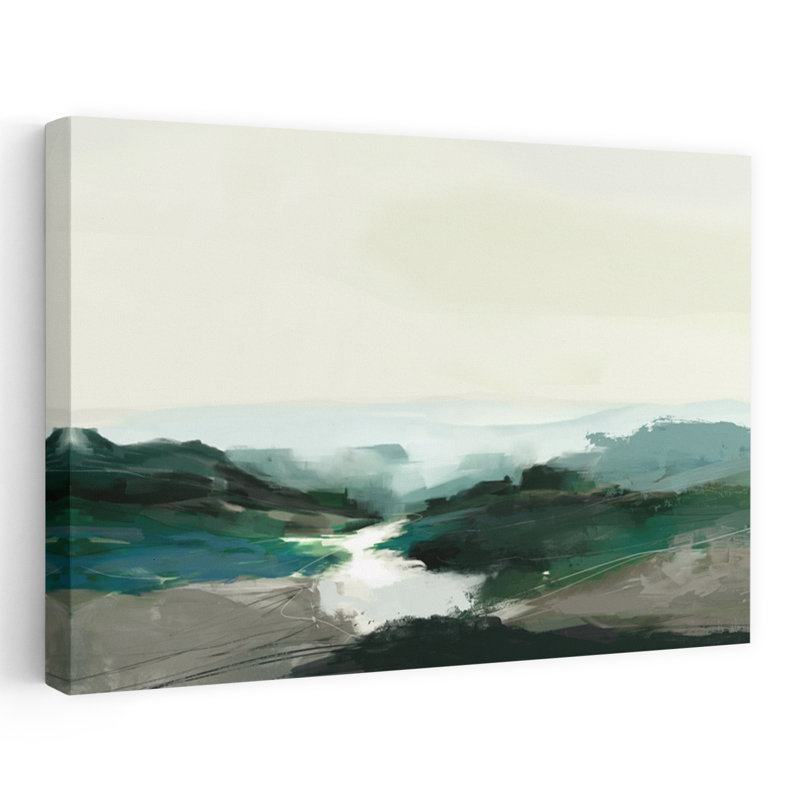 Art contemporain, paysage contemporain abstrait, art naturel, H 24 po x l 36 po