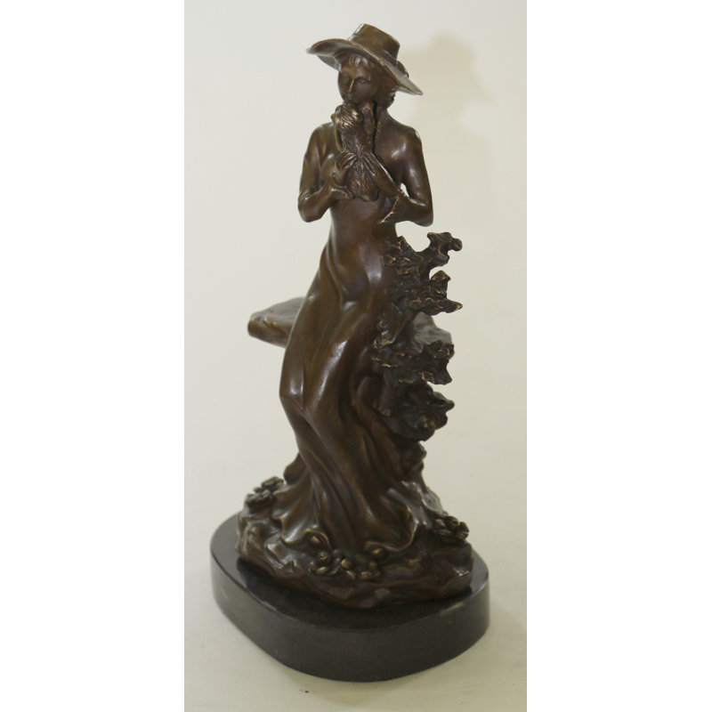 Rare figurine sculptée en bronze sculpté art déco