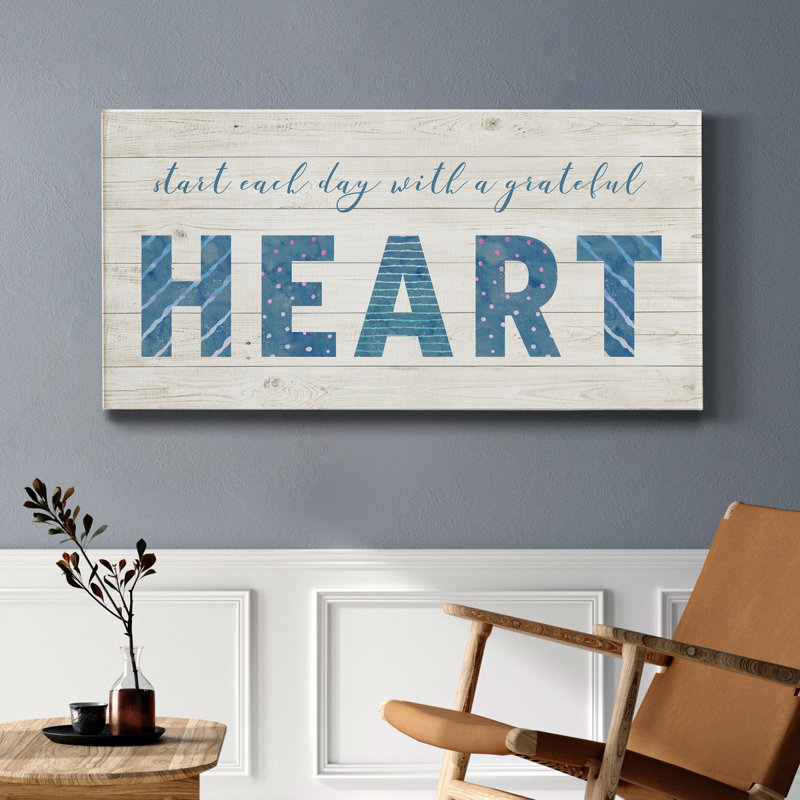 «Grateful Heart», reproduction sur toile tendue, H 24 po x l 12 po x P 1 po